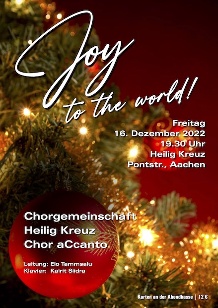 Konzertplakat: Joy to the world