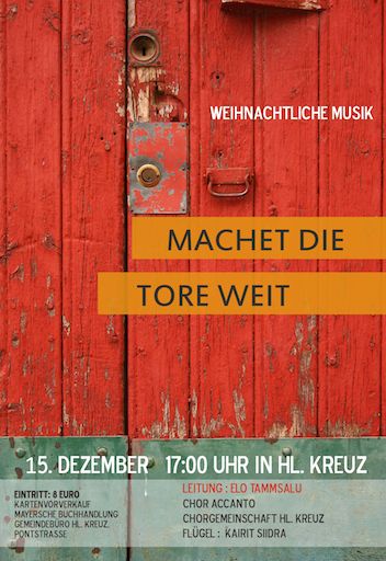 Konzertplakat: Machet die Tore weit