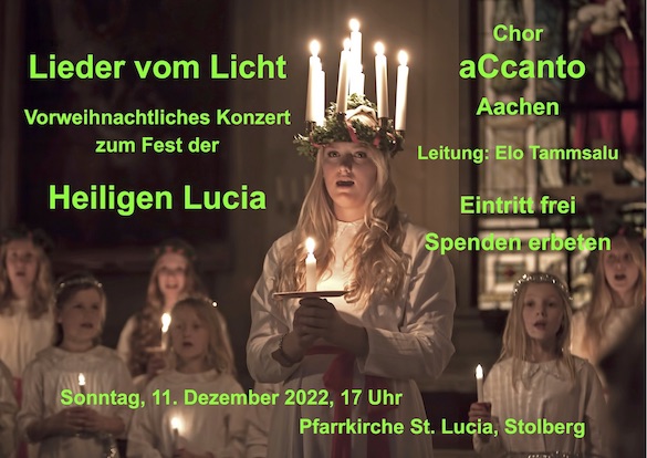 Konzertplakat: Lieder vom Licht